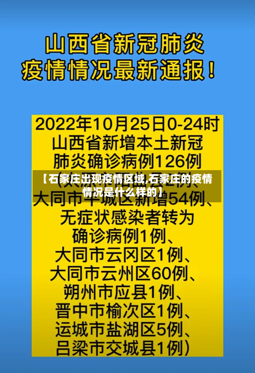 【石家庄出现疫情区域,石家庄的疫情情况是什么样的】