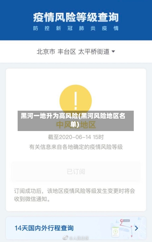 黑河一地升为高风险(黑河风险地区名单)-第3张图片