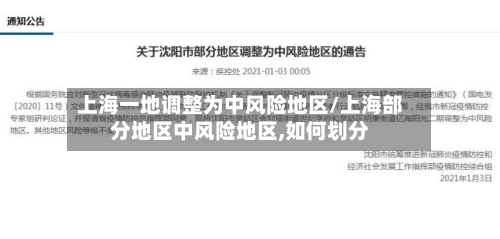 上海一地调整为中风险地区/上海部分地区中风险地区,如何划分-第2张图片