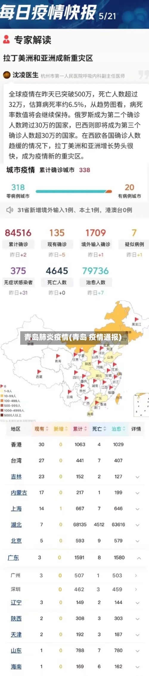 青岛肺炎疫情(青岛 疫情通报)
