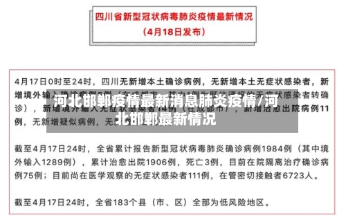 河北邯郸疫情最新消息肺炎疫情/河北邯郸最新情况