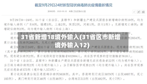 31省新增18境外输入(31省区市新增境外输入12)