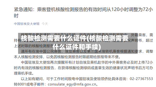核酸检测需要什么证件(核酸检测需要什么证件和手续)-第3张图片