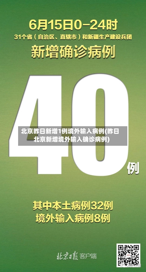 北京昨日新增1例境外输入病例(昨日北京新增境外输入确诊病例)-第3张图片