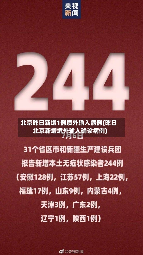 北京昨日新增1例境外输入病例(昨日北京新增境外输入确诊病例)