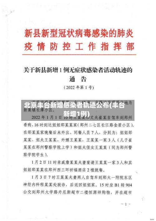 北京丰台新增感染者轨迹公布(丰台新增1例)