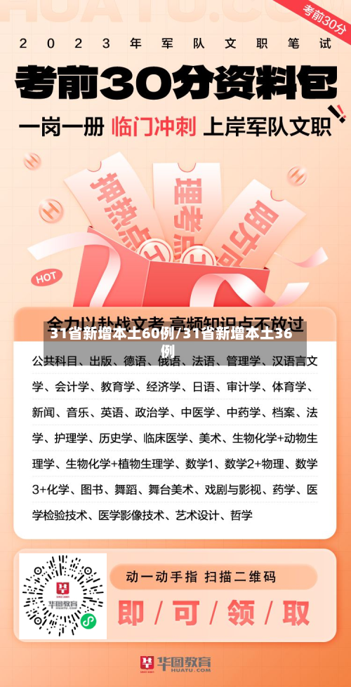 31省新增本土60例/31省新增本土36例