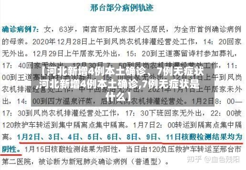 【河北新增4例本土确诊、7例无症状,河北新增4例本土确诊,7例无症状是什么】-第2张图片