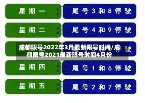 成都限号2022年3月最新限号时间/成都限号2021最新限号时间4月份