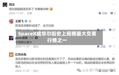 SpaceX成华尔街史上规模最大交易行情之一-第2张图片