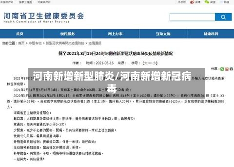 河南新增新型肺炎/河南新增新冠病毒-第3张图片