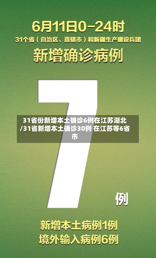 31省份新增本土确诊6例在江苏湖北/31省新增本土确诊30例 在江苏等6省市