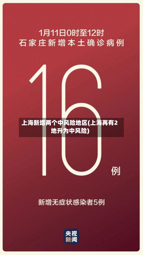 上海新增两个中风险地区(上海再有2地升为中风险)