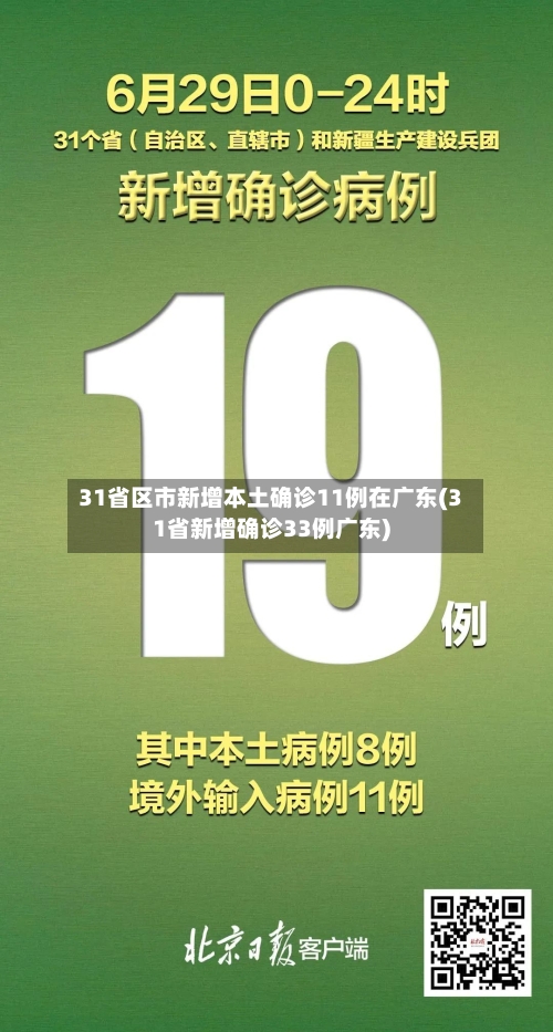 31省区市新增本土确诊11例在广东(31省新增确诊33例广东)